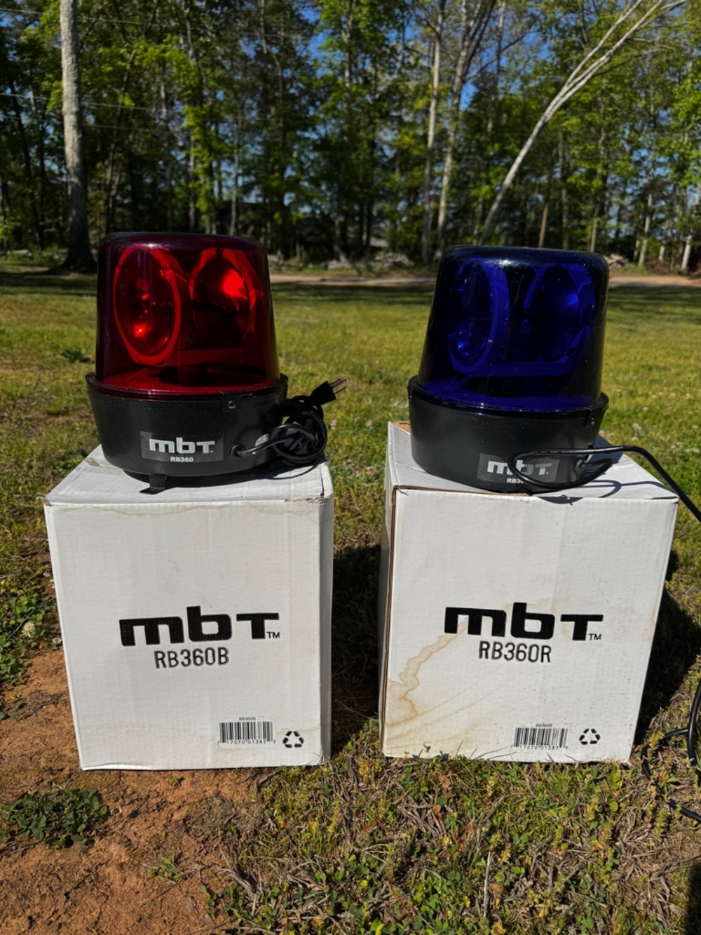 MBT Red or Blue Rotating Beacon lights